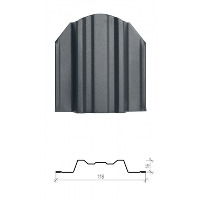 Металлический штакетник «ТРАПЕЦИЯ», покрытие полиэстер, двухстороннее матовое СТАНДАРТ