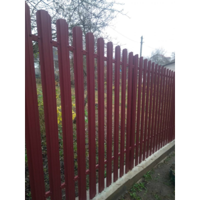 Металлический штакетник «ТРАПЕЦИЯ», покрытие полиэстер, двухстороннее глянцевое СТАНДАРТ