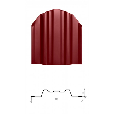 Металлический штакетник «ТРАПЕЦИЯ», покрытие полиэстер, двухстороннее глянцевое ЭКОНОМ