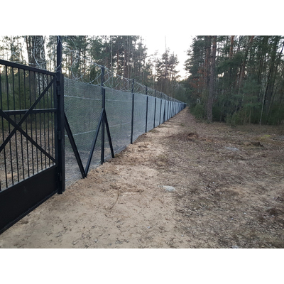 Оцинкованная сетка рабица для забора д. 1,8 высотой 1,2 м